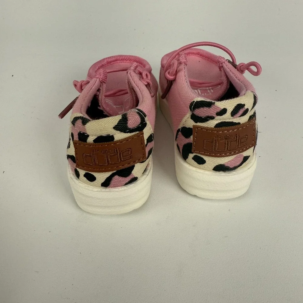 Hey Dude Wendy Funk Leo Cream/Pink Leopard Toddler Shoes-‎ MISSING SIZE